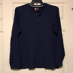 Chaps Navy Blue Sleepwear long sleeve shirt sz M
